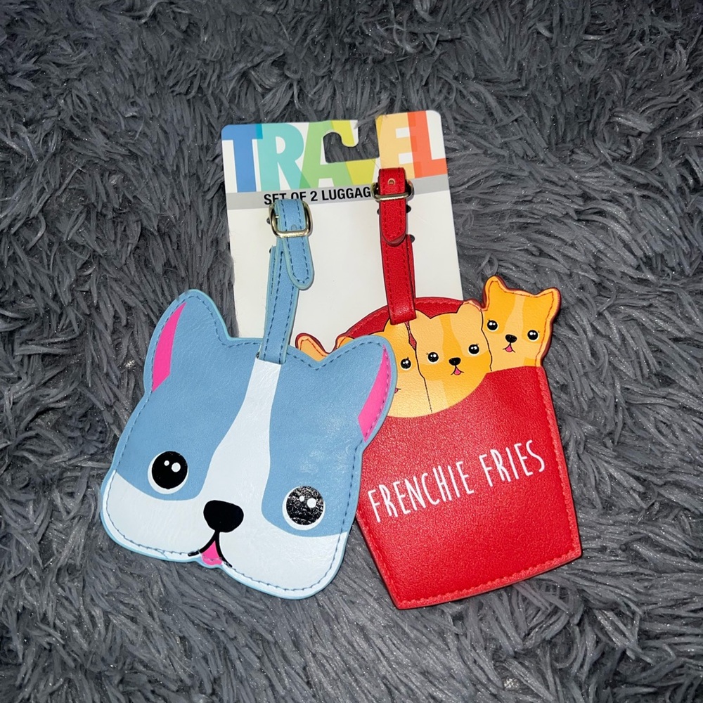 TRAVEL Dog and Fries Luggage Tags